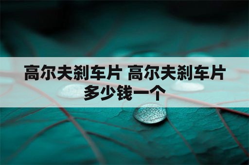 高尔夫刹车片 高尔夫刹车片多少钱一个