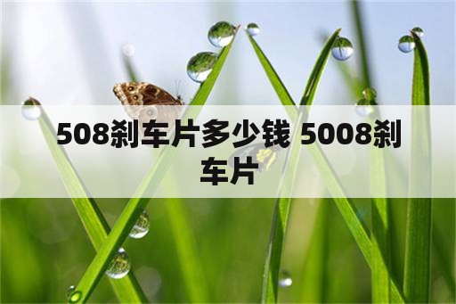 508刹车片多少钱 5008刹车片