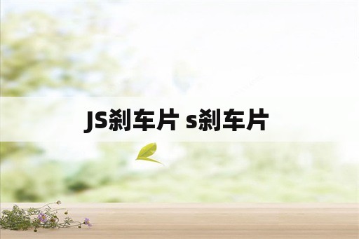 JS刹车片 s刹车片