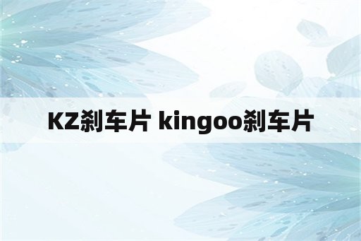 KZ刹车片 kingoo刹车片