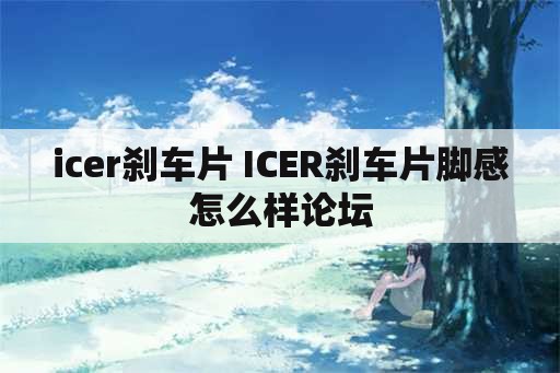 icer刹车片 ICER刹车片脚感怎么样论坛