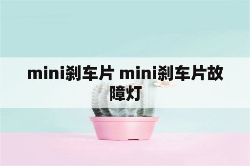 mini刹车片 mini刹车片故障灯