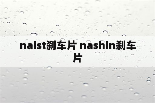 naist刹车片 nashin刹车片