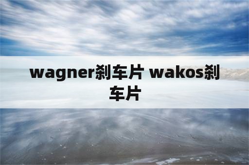 wagner刹车片 wakos刹车片